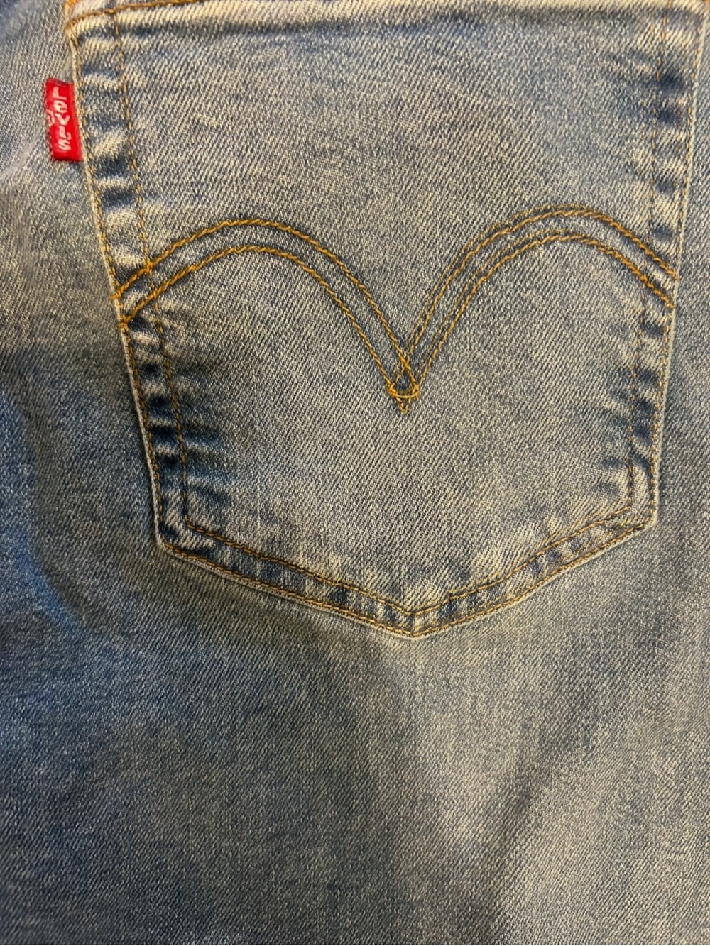 Levi’s Wedgie Straight Jeans Size 30 High Rise Vintage Wash Denim - Picture 9 of 10
